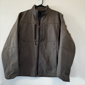 Free Country Olive Green Softshell Windbreaker Jacket